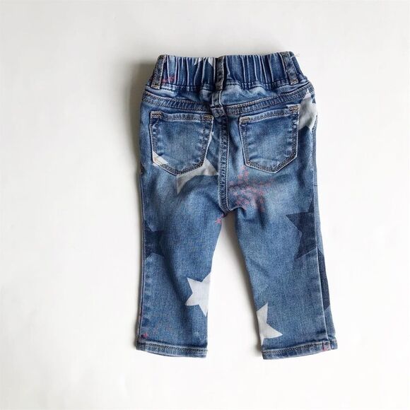 Babygap star print denim jeggings VGUC 12-18m - Picture 3 of 3